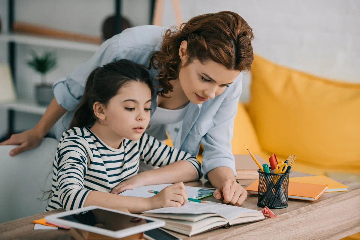 Child studying